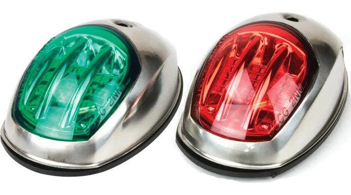 SEYİR FENERİ 12 V KROM 316 İSKELE+SANCAK TAKIM LED