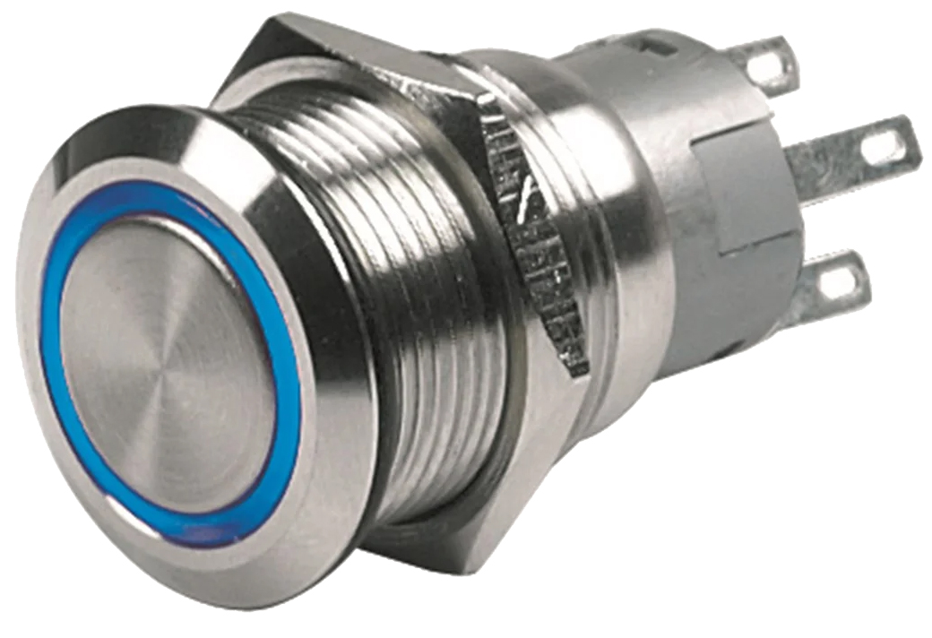 KROM BUTON LED MAVİ (ON)-OFF