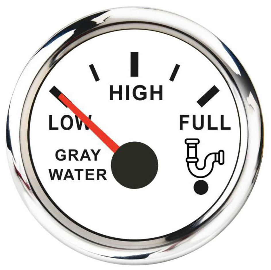 LAVABO (GRİ) SU GÖSTERGESİ BEYAZ 12-24V