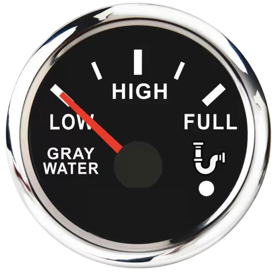 LAVABO (GRİ) SU GÖSTERGESİ SİYAH 12-24V