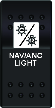 SWITCH ON-ON-OFF NAVİGASYON+DEMİR LAMBASI 12/24 V