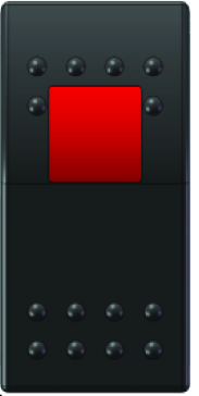 SWITCH KIRMIZI ON (YAYLI)-OFF 12/24 V