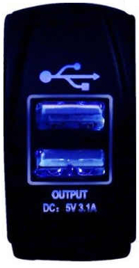 SWITCH USB 2'Lİ 12/24 V