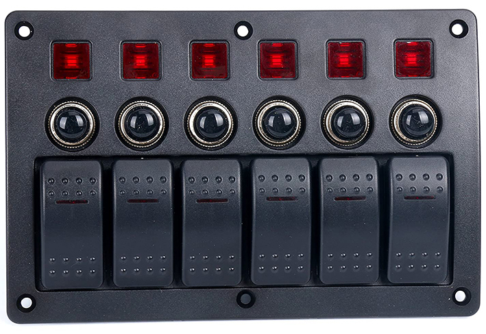 BFY 6'LI   SWITCH PANEL OTOMATİK SİGORTA VE IŞIKLI