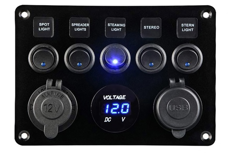 BFY 5'Lİ   SWITCH PANEL IŞIKLI ŞARJ-VOLT-USB