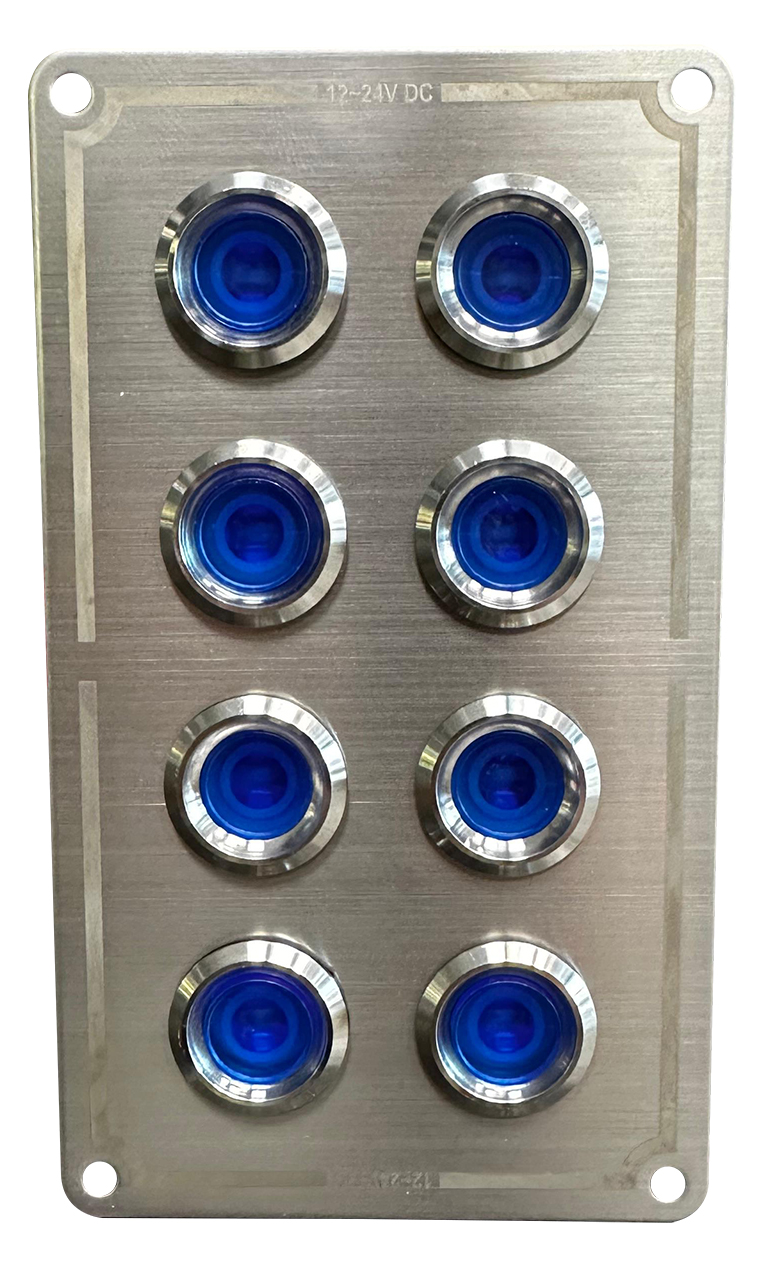 BFY 6'Lİ   KROM SWITCH PANEL MAVİ IŞIKLI