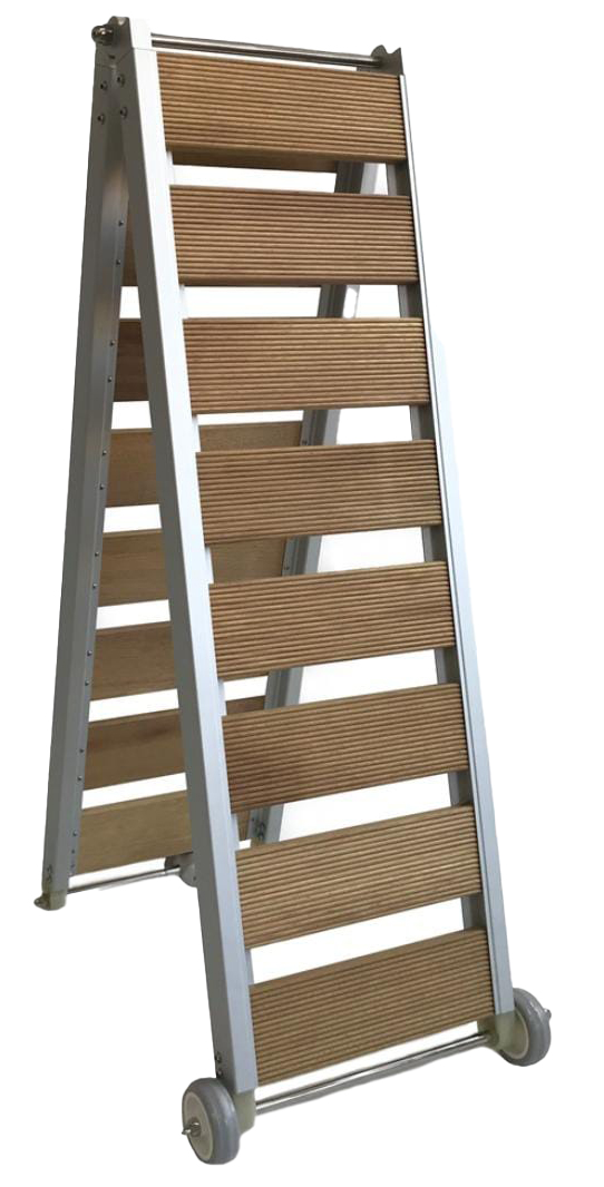 ALÜMİNYUM PASARELLA KATLANIR 34X235 CM SIRALI TİK