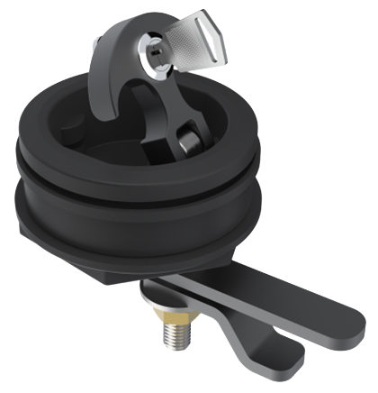 GÖMME KULP ÇEVİRMELİ KİLİTLİ SİYAH ÇAP:68 MM