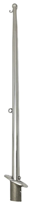 BAYRAK DİREĞİ KROM PİMLİ 60 CM GÖMME MONTAJ
