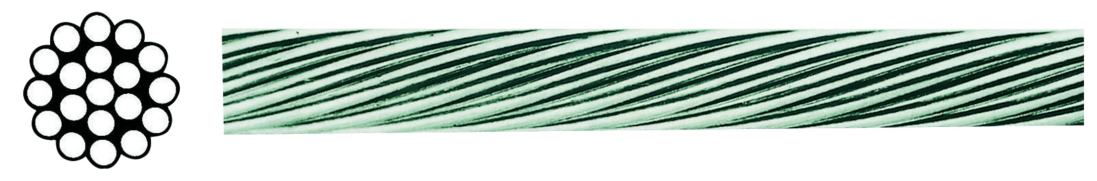 12 MM PASLANMAZ ÇELİK HALAT 1X19 CR-NI