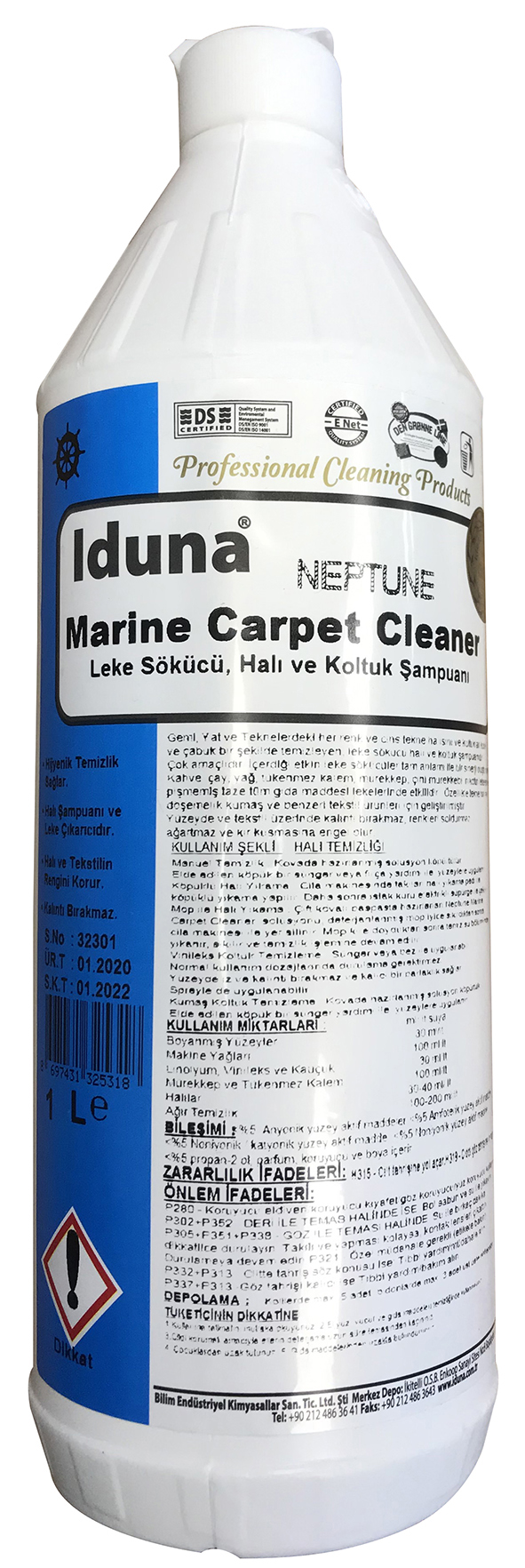 IDUNA HALI VE KOLTUK ŞAMPUANI 1 LT