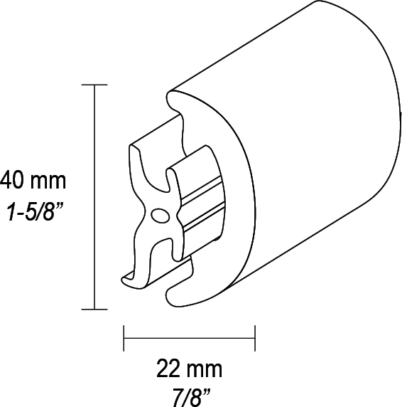 TESSİLMARE RADİAL ÜST GÖVDE 40 MM SİYAH