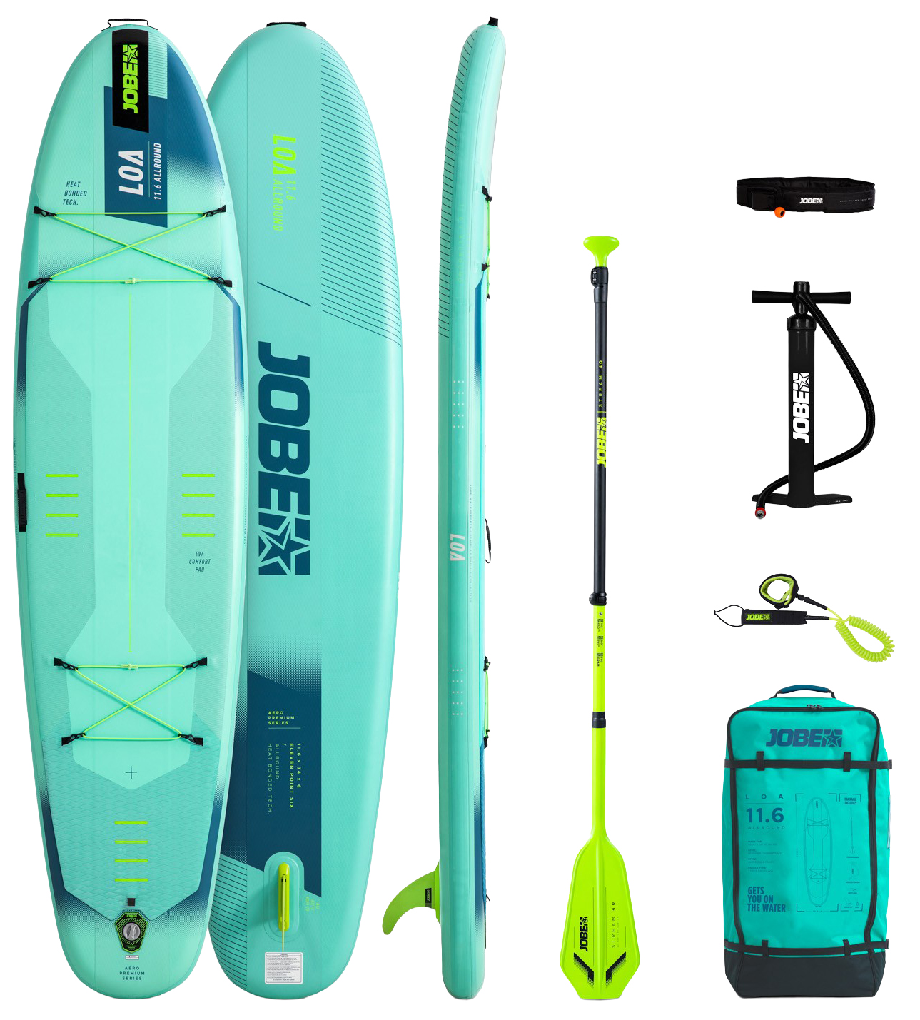 JOBE AERO LOA SUP BOARD SETİ 11.6 YEŞİL 350X86X15 CM