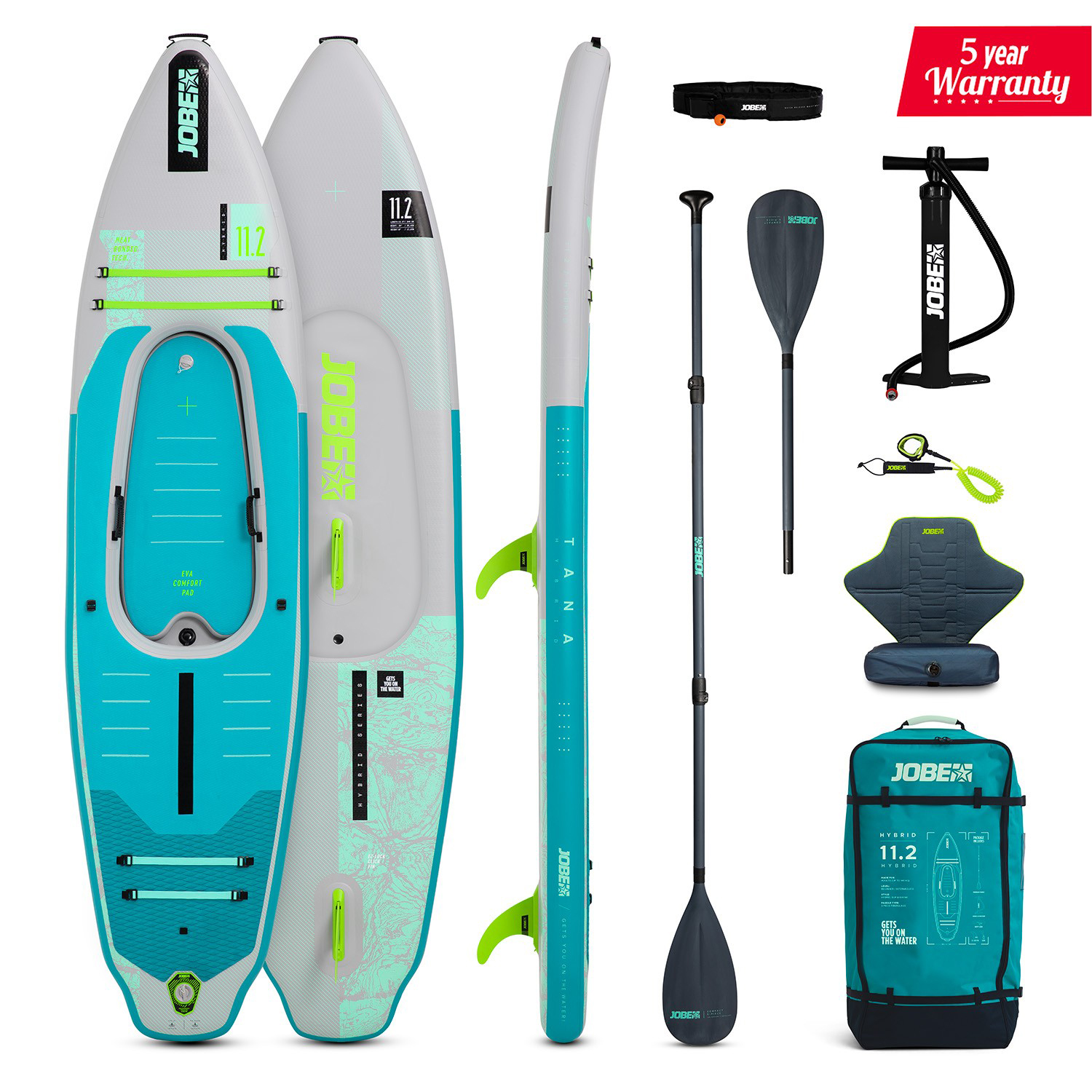 JOBE TANA HYBRID SUP BOARD SETİ 11.2 YEŞİL 340X87X15 CM